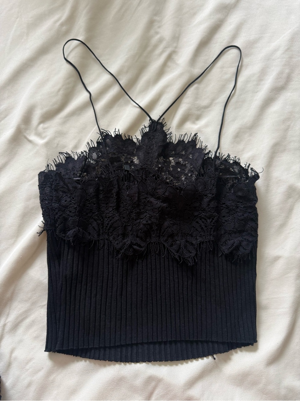 Zara | halter lace knit tank | S - Picture 3 of 4